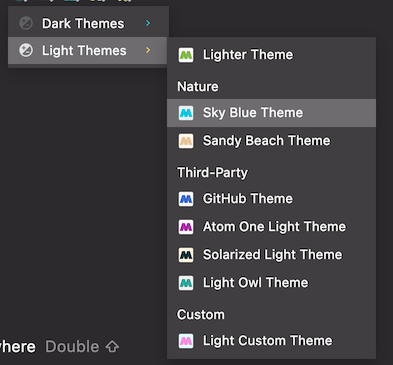 Light and Dark Theme Groups