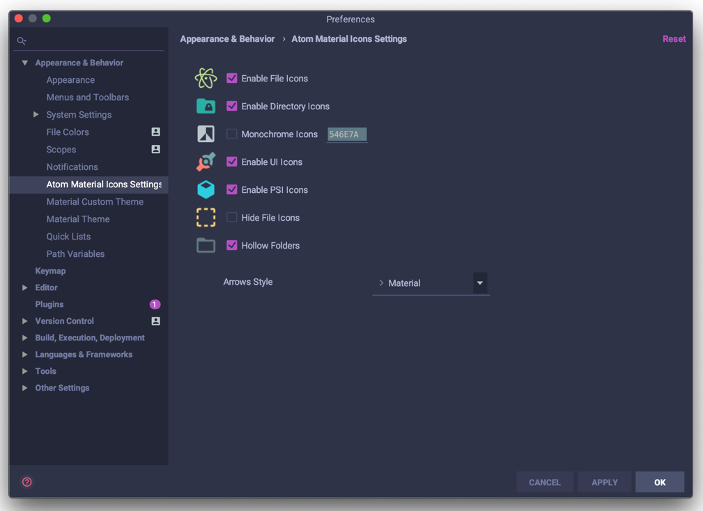 Material theme ui. Material UI темы. INTELLIJ material Theme. Atom Setup.